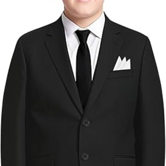 Boys' Plus Size Stretch Suit Set, Adjustable Waist - Picture 1 of 6